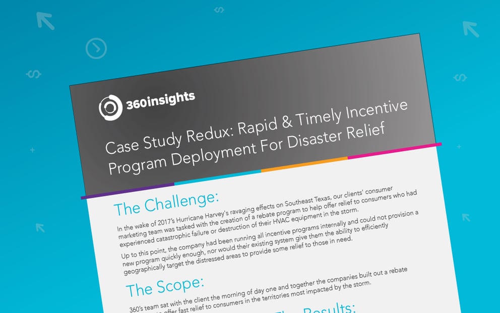 Disaster Relief: Rapid & Timely Incentive Program Deployment