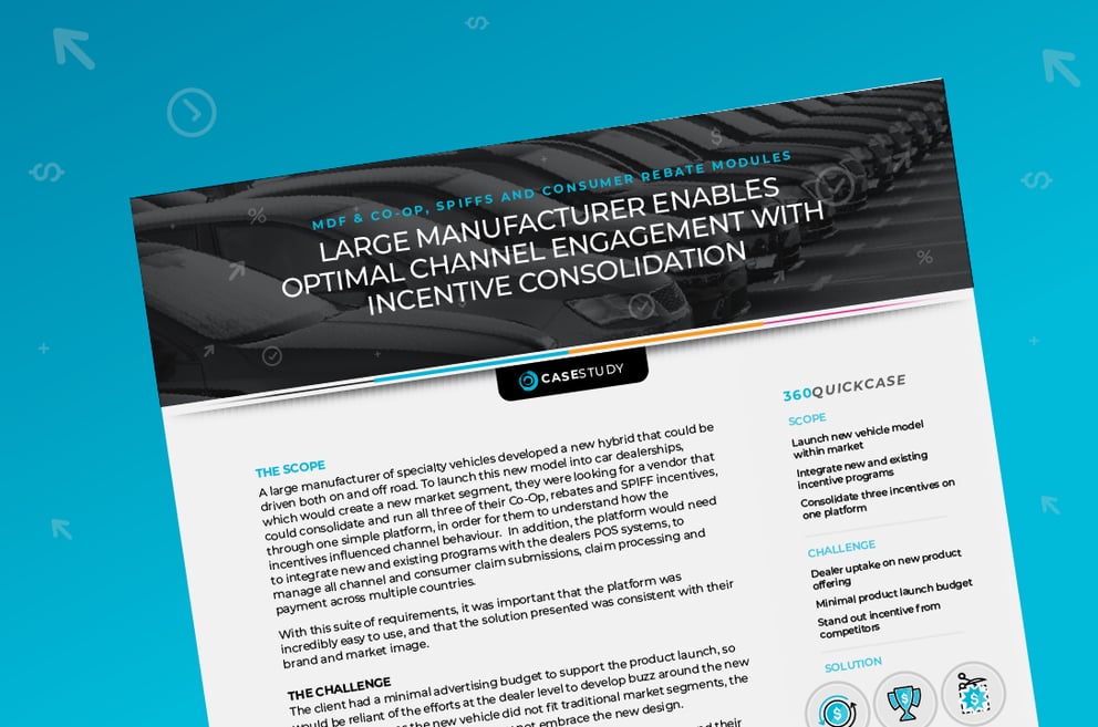 Manufacturing: MDF & CO-OP, Rebates and SPIFF Modules