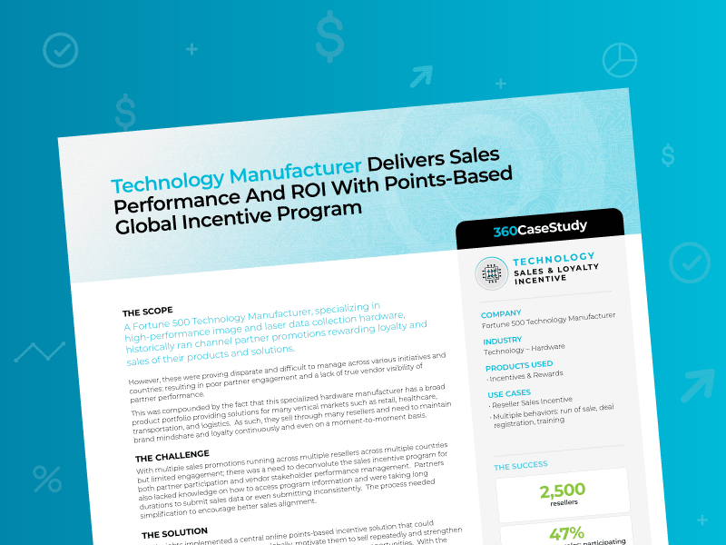 Case study about delivering outstanding ROI and global sales performance with 360insights channel success platform