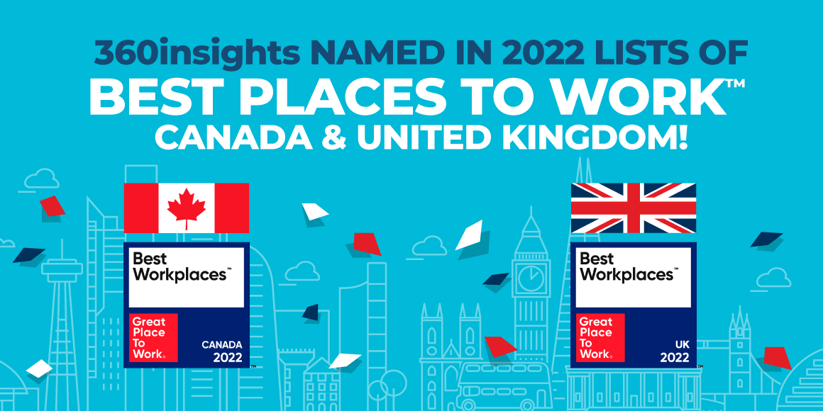 Press Release about 360 being named on the best places to work in Canada and the UK 2022 list